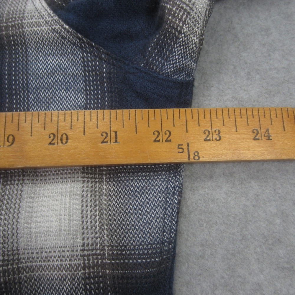 KUHL Shirt‎ Mens Medium Blue Plaid Flannel Button Up Cotton Tencel Blend - Picture 11 of 16